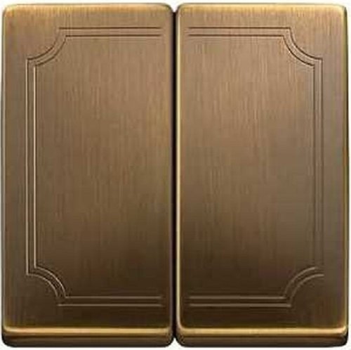 Лицевая панель Schneider Electric Merten Antique для 2-кл. выключателя античная латунь  картинка